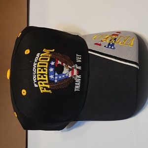 Embroidered Baseball Cap Military Love Freedom? Thank a Vet1 size fits all